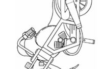 Ausmalbild harley davidson motorrad