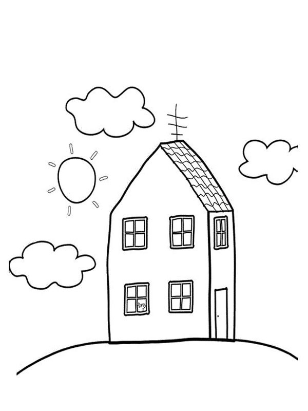 Ausmalbild haus peppa wutz