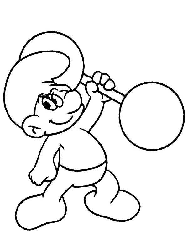 Ausmalbild hefti schlumpf