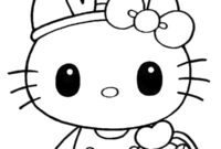 Ausmalbild hello kitty osterhase
