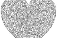 Ausmalbild herz mandala