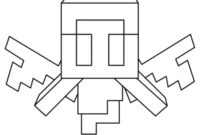 Ausmalbild hilfsgeist minecraft