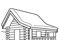 Ausmalbild holzhaus