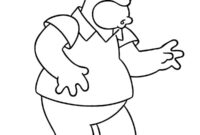 Ausmalbild homer simpson