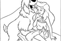 Ausmalbild hund max und arielle