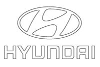 Ausmalbild hyundai logo