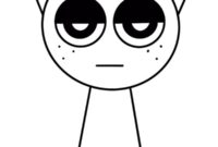 Ausmalbild incredibox sprunki gray