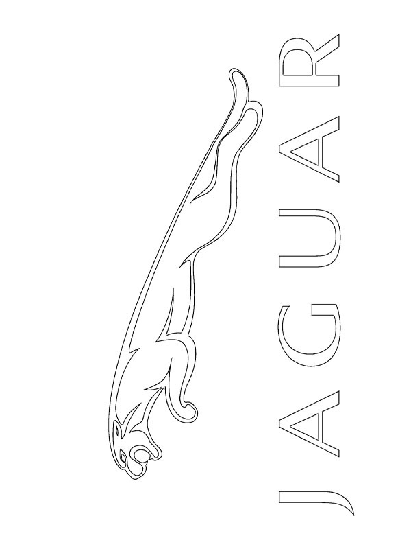 Ausmalbild jaguar logo