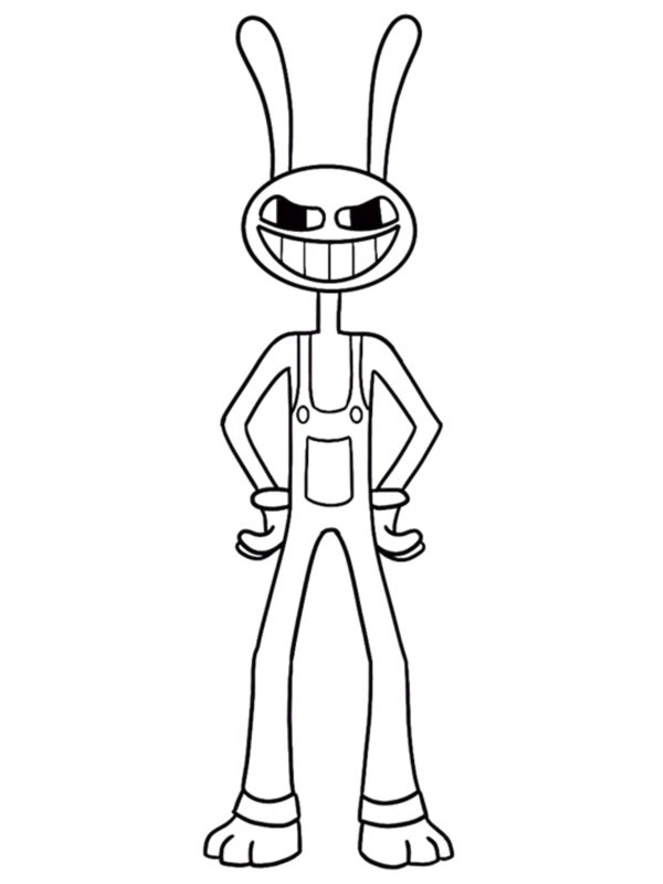 Ausmalbild jax der unglaubliche digitale zirkus