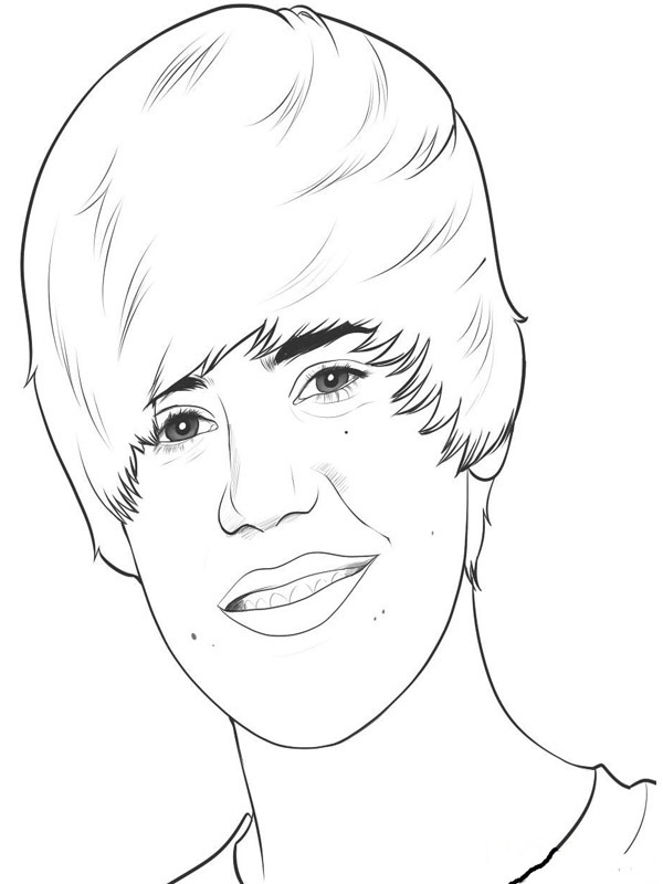 Ausmalbild justin bieber