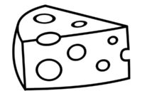 Ausmalbild kaese