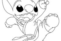 Ausmalbild karate stitch