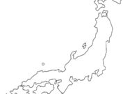 Ausmalbild karte von japan