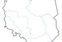 Ausmalbild karte von polen