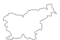 Ausmalbild karte von slowenien