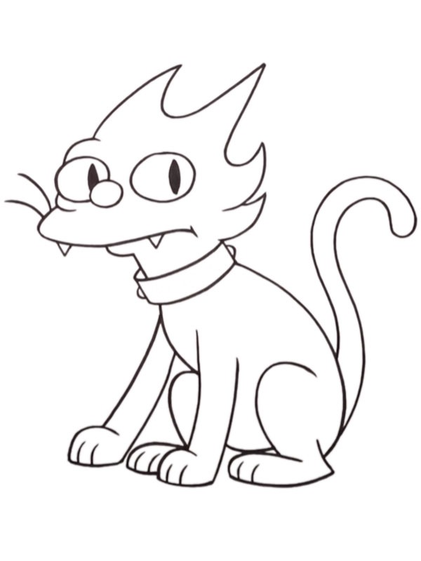 Ausmalbild katze snowball