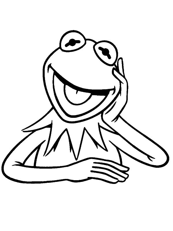 Ausmalbild kermit der frosch