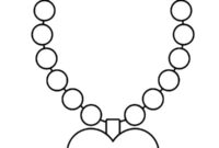 Ausmalbild kette mit herz