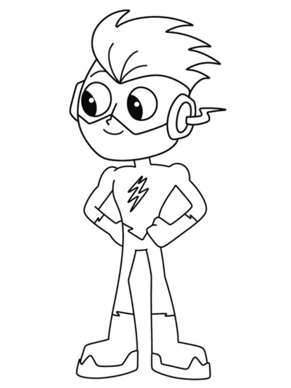 Ausmalbild kid flash