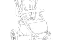 Ausmalbild kinderwagen