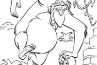 Ausmalbild king louie und mowgli