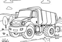 Ausmalbild kipper lkw