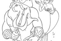Ausmalbild koenig triton und arielle
