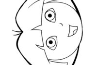 Ausmalbild kopf von dora
