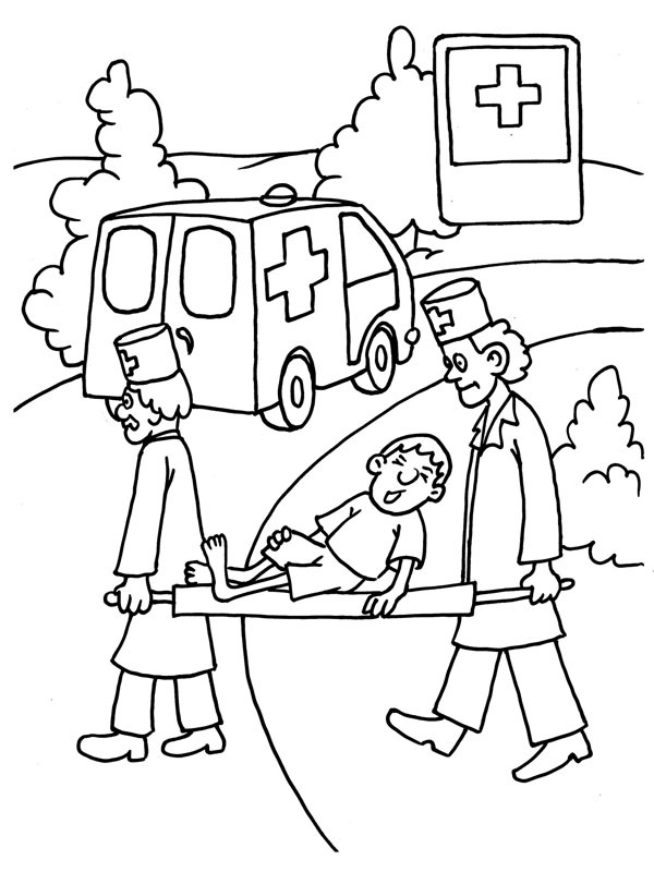 Ausmalbild krankentransport
