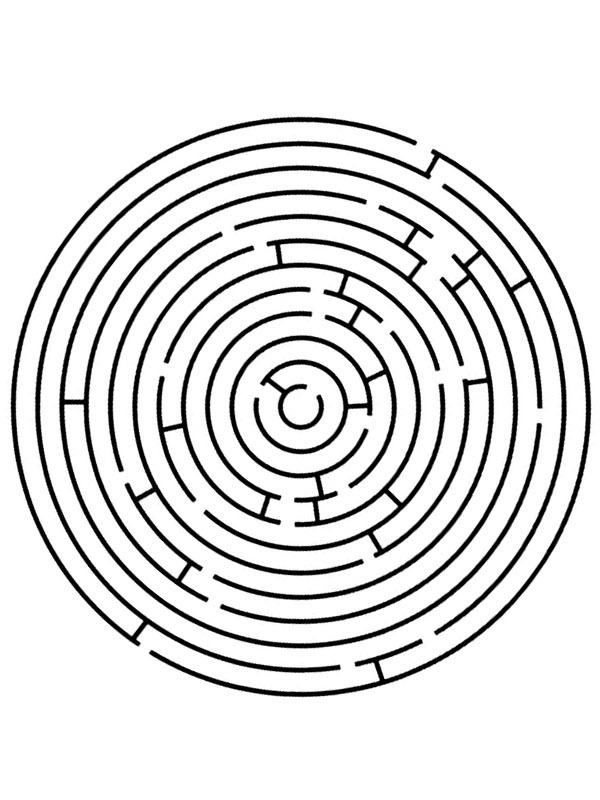 Ausmalbild kreislabyrinth