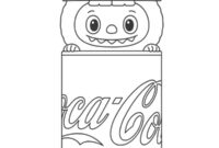 Ausmalbild labubu coca cola