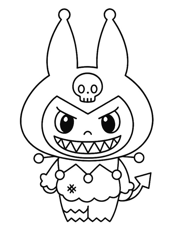 Ausmalbild labubu kuromi