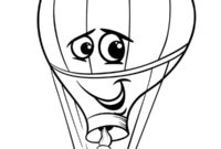 Ausmalbild laechelnder heissluftballon