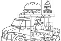 Ausmalbild lego burger truck