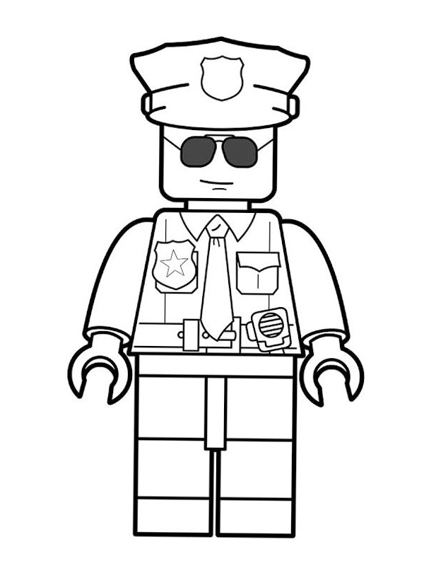 Ausmalbild lego polizeiwachtmeister
