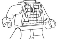 Ausmalbild lego spiderman