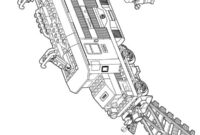 Ausmalbild lego zug