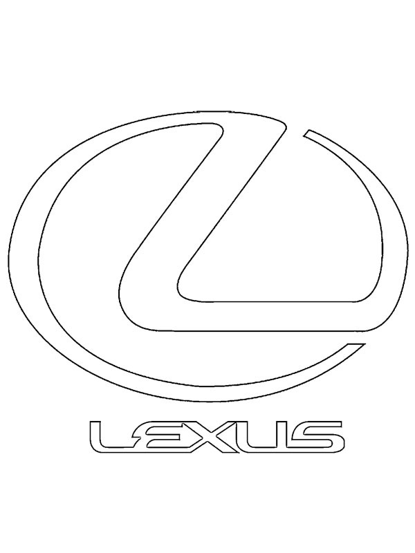 Ausmalbild lexus logo