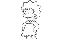 Ausmalbild lisa simpson