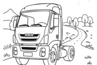 Ausmalbild lkw iveco
