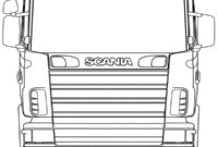 Ausmalbild lkw scania r