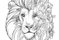 Ausmalbild loewe mandala tattoo