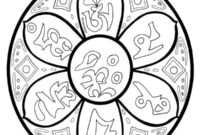 Ausmalbild lotusblumen mandala