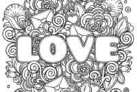 Ausmalbild love erwachsene