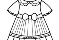 Ausmalbild maedchenkleid