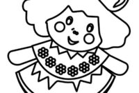 Ausmalbild maedchenpuppe