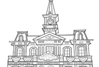 Ausmalbild main street city hall disneyland