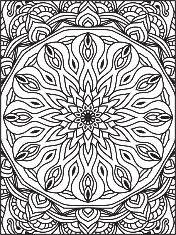 Ausmalbild mandala 2
