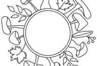 Ausmalbild mandala pilz
