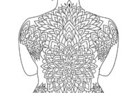 Ausmalbild mandala rueckentaetowierung